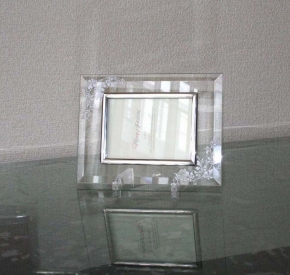 レーザー彫刻クリスタルフォトフレーム L版