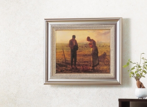 ミレー名画額F6号AS  「晩鐘(ばんしょう)」