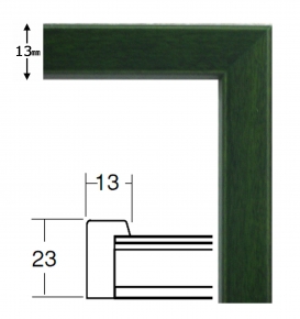 【角額】木製正方形額・壁掛けひも ■5767 300角(300×300mm)グリーン