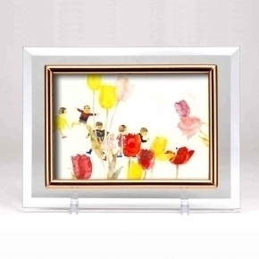 いわさきちひろ クリスタルフォトフレーム  「おにごっこ」