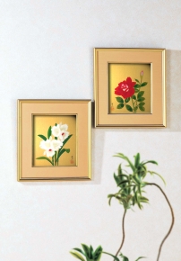 ■葛谷聖山4988色紙額「カトレア」