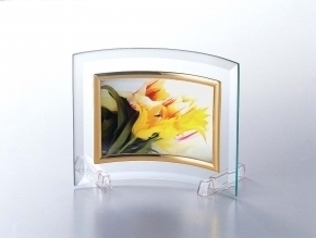 クリスタル湾曲フォトフレーム(L版サイズ)