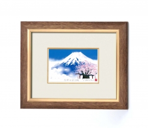 吉岡浩太郎絵画額(スタンド付)	白富士桜