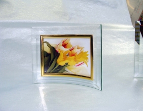 クリスタル湾曲フォトフレーム(L版サイズ)