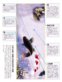 ■戸田雲草 開運掛軸(尺五) 「夫婦昇鯉登龍門」紙箱