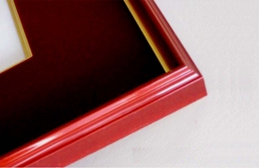 【色紙額】赤金 色紙(マット付き)273×242mm (エンジ)