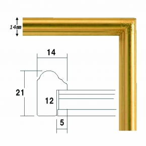 【角額】アルミ正方形額・壁掛けひも・アクリル付き ■7517 300角(300×300mm)ゴールド