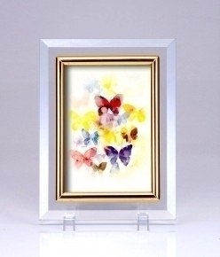 いわさきちひろ クリスタルフォトフレーム  「蝶と子どもたちの幻想」
