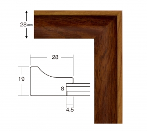 【軽量水彩額】■8155水彩額F8マット付(ブラウン)