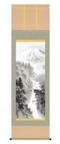 ■掛け軸(尺五) 「霊峰富士山・」戸塚翠漣「富士山水」
