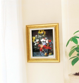 ルノワール名画額F6号金 「花束」