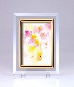 いわさきちひろ クリスタルフォトフレーム  「花びらの中の少女」