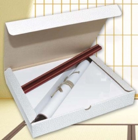 【スタンド付き掛軸】置き掛け兼用掛け軸 ■緒方葉水 掛軸 「紅葉」