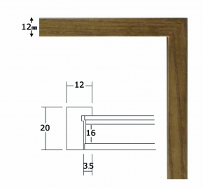 【角額】紫外線から作品を守るUVカットアクリル付き■9102 150角(150×150mm) 茶