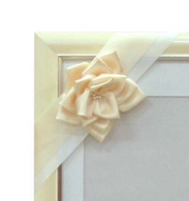 寸巾パール 葬儀額(遺影額)リボン付 (しんじゅ)