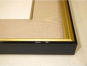 【色紙額】黒金 色紙(マット付き)273×242mm (ベージュ)