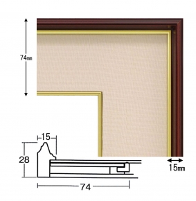 【色紙額】赤金 色紙(マット付き)273×242mm (ベージュ)