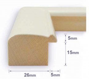 受注生産!5590デッサン額 八ツ切サイズ(303×242mm) (パールホワイト)