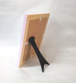 スタンド式葬儀額(遺影額)パール キャビネサイズ・黒しんじゅ