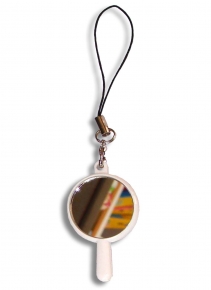 ハンドミラー(携帯ストラップ付) ホワイト