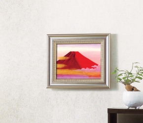 丹羽勇 油絵額F6AS 「赤富士」