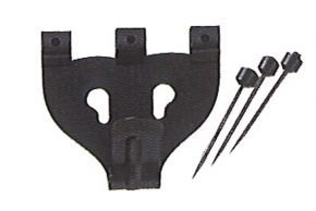 3本針フック3011(合板・木壁・石こうボード用) ブラック
