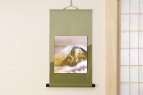 伊藤渓山色紙掛「金富士」