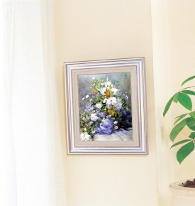ルノワール名画額F6号AS  「花瓶の花」