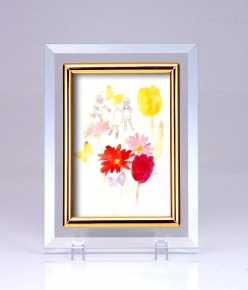 いわさきちひろ クリスタルフォトフレーム  「じゃんけん」