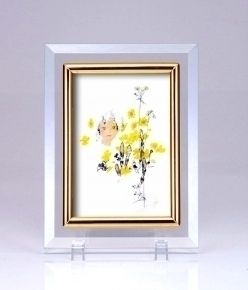 いわさきちひろ クリスタルフォトフレーム  「つくしんぼ」