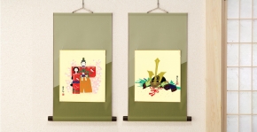 吉岡浩太郎『祝い』色紙掛 「雛祭」