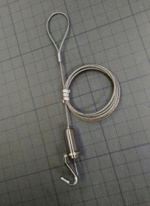 【日本製】額吊りワイヤー12㎏(自在1000mm) ■0852ミニワイヤー100cm