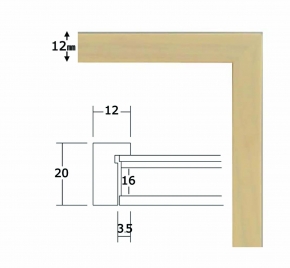 【角額】紫外線から作品を守るUVカットアクリル付き■9102 200角(200×200mm) 乳白