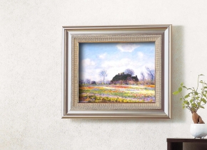 モネ名画額F6号AS  「花畑」