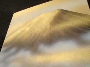 葛谷聖山(梅月) 色紙掛  「金富士」