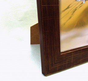 伊藤渓山色紙額(スタンド付)「金富士」