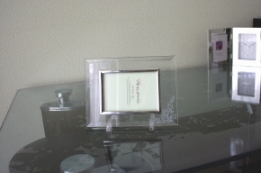 レーザー彫刻クリスタルフォトフレーム L版