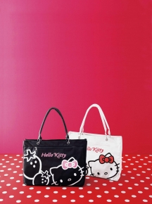 Hello kitty ストロベリートートバッグ ブラック