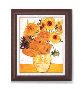 ゴッホ名画額F6号 「ひまわり」<立体加工付き>