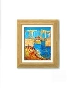 ゴッホ名画額F3 「アルルのはね橋」タテ