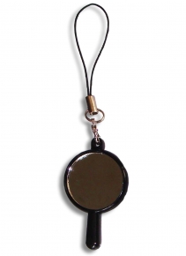 ハンドミラー(携帯ストラップ付) ブラック