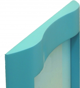 【スタンド付き】4877 ブルー■ウェーブ色紙額(8×9)273×242mm