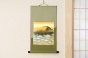 葛谷聖山(梅月) 色紙掛  「金富士」