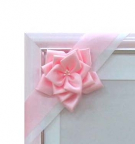 寸巾パール 葬儀額(遺影額)リボン付 (さくら)