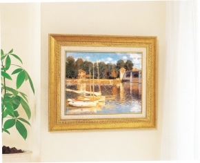 モネ名画額F6金  「アルジャントーユの橋」