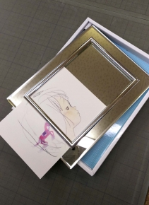 いわさきちひろミラーフレーム「横顔」