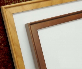 【角額】高級木製正方形額・壁掛けひも・アクリル付き■9787 400角(400×400mm)ブラウン