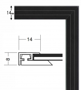 【パネルフレーム】5008■かる!フレーム (A2, ブラック)(594×420mm)