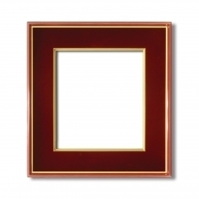 【色紙額】赤金 色紙(マット付き)273×242mm (エンジ)