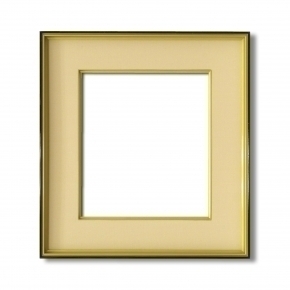 【色紙額】黒金 色紙(マット付き)273×242mm (ベージュ)